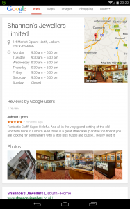 Google Maps Business View on a Nexus 5