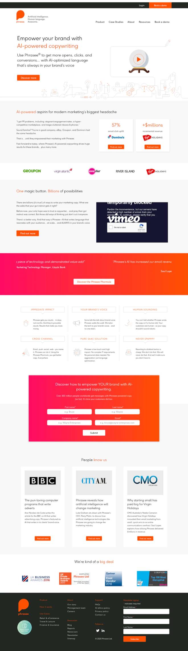 visuals in landing pages 3